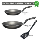 Conjunto De Frigideiras Antiaderente 18cm E 20cm + Espátula |